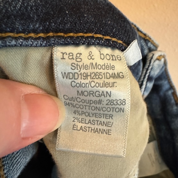 rag & bone  Cate Mid-Rise Ankle Skinny Jeans size 24 - Picture 10 of 11